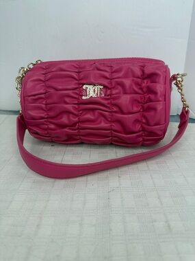 Juicy Couture Pink Flash Run the World Shoulder Barrel Bag Purse NWOT